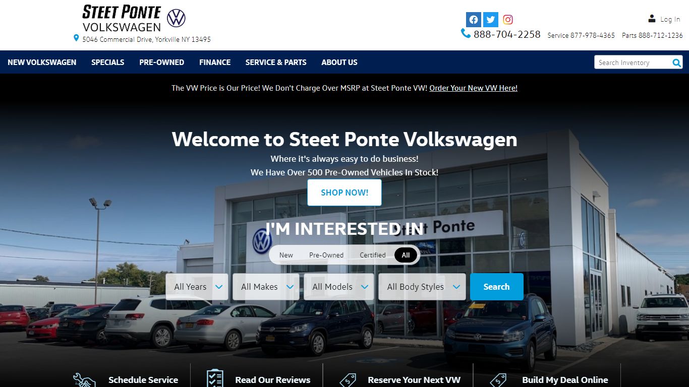 New and Used VW Dealership in Yorkville | Steet Ponte VW